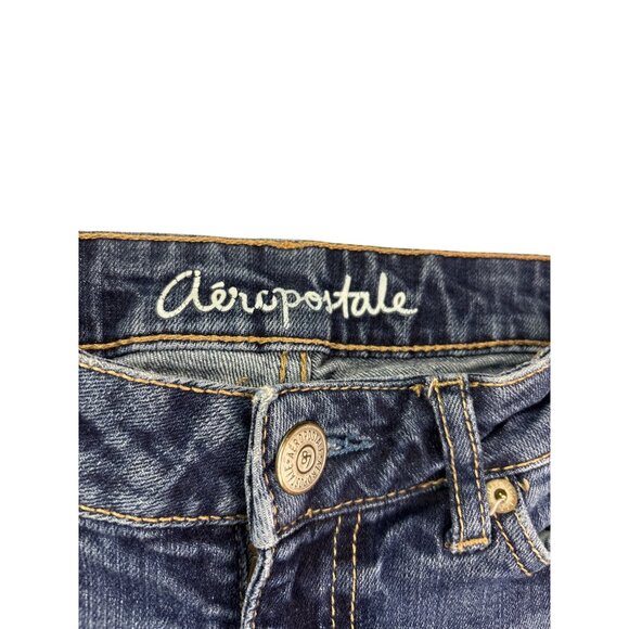 Aeropostale Bayla Skinny Jeans 00 Short Blue Medium Wash Denim Stretch - Picture 3 of 4